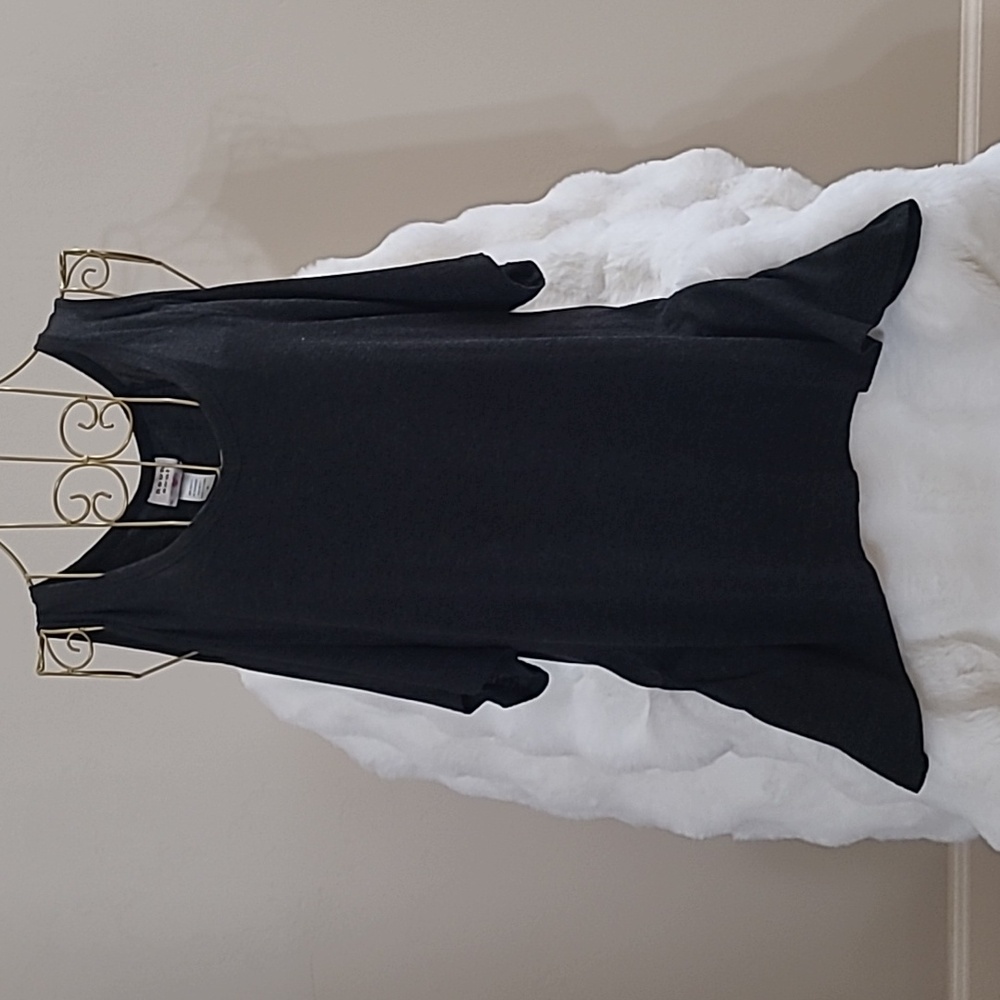 54. NEON SOUL Charcoal Cold Shoulder Top Size M